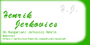 henrik jerkovics business card